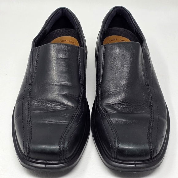 Ecco Dress Shoes Men\'s Size 7-7.5 EU 41 Black Helsinki 2.0  Apron Toe Slip On main image 4